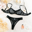 Elegant Black Veil - Lingerie Set